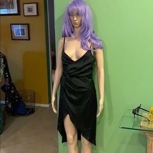Black nasty gal slip dress